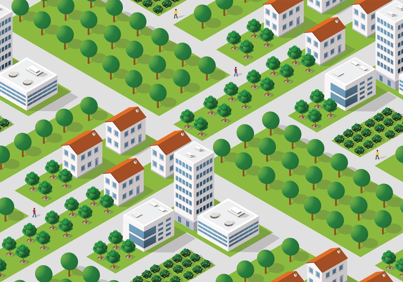 Seamless urban plan pattern map vector