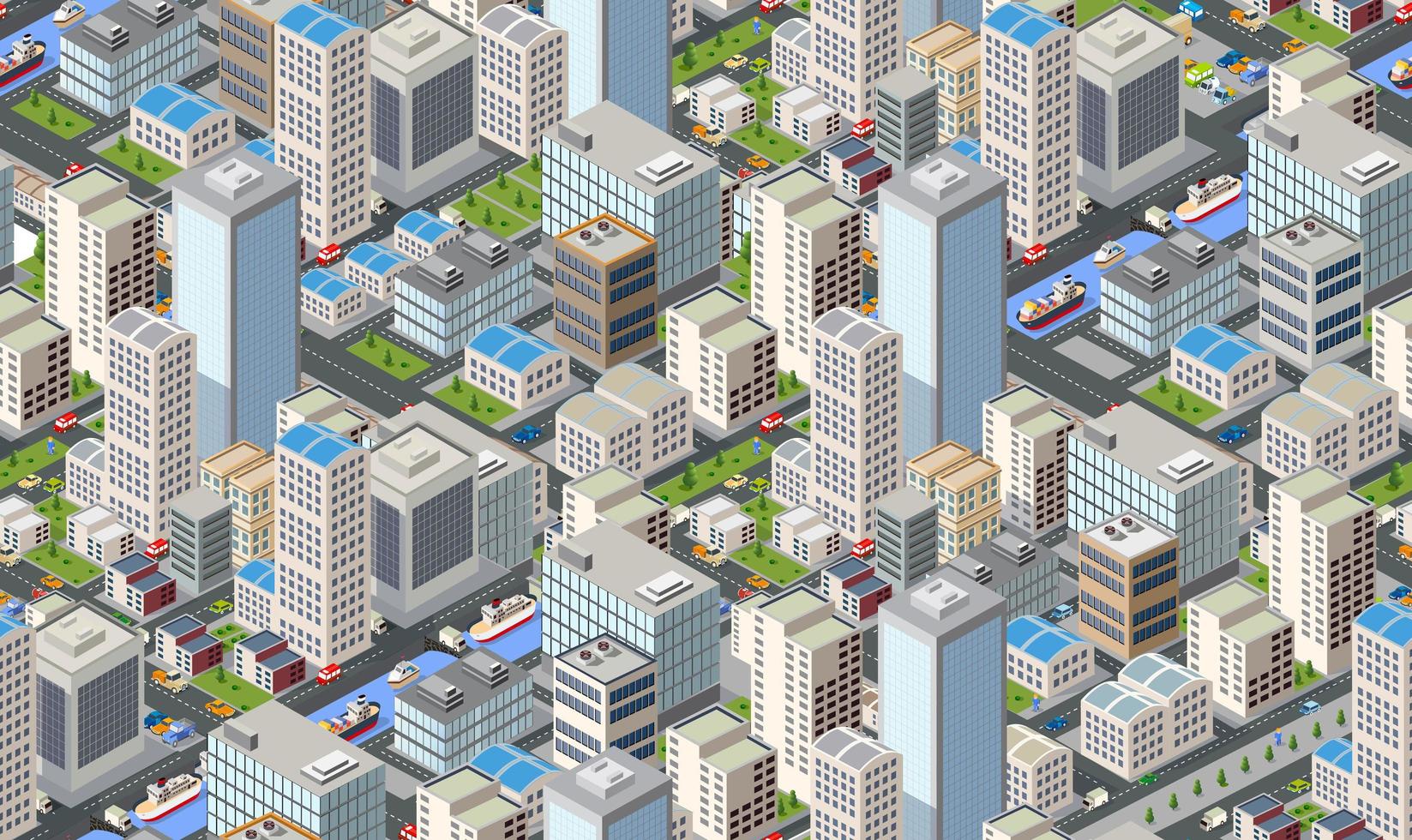 Seamless urban plan vector