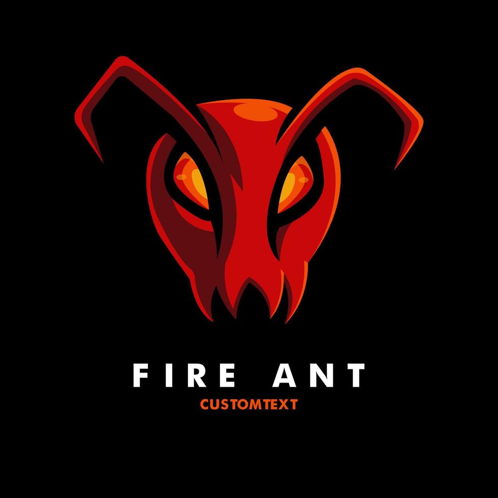 Fire Ant logo illustration design vector