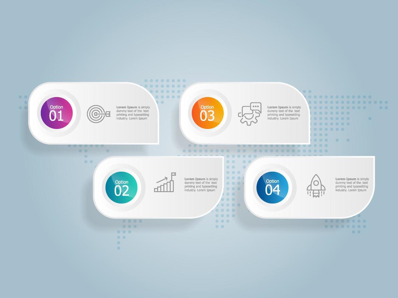 abstract horizontal timeline infographics element presentation vector