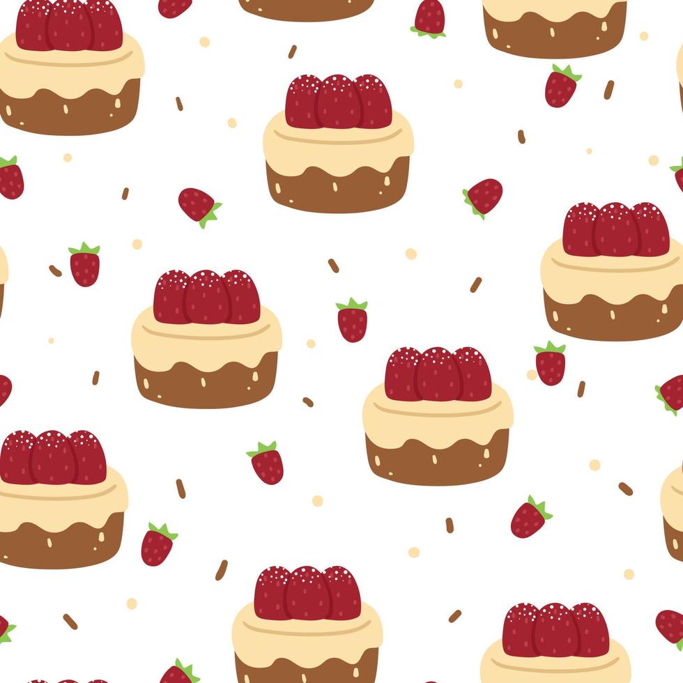 seamless pattern hand drawing cartoon dessert. food drawing for fabric print, textile, gift wrap paper vector