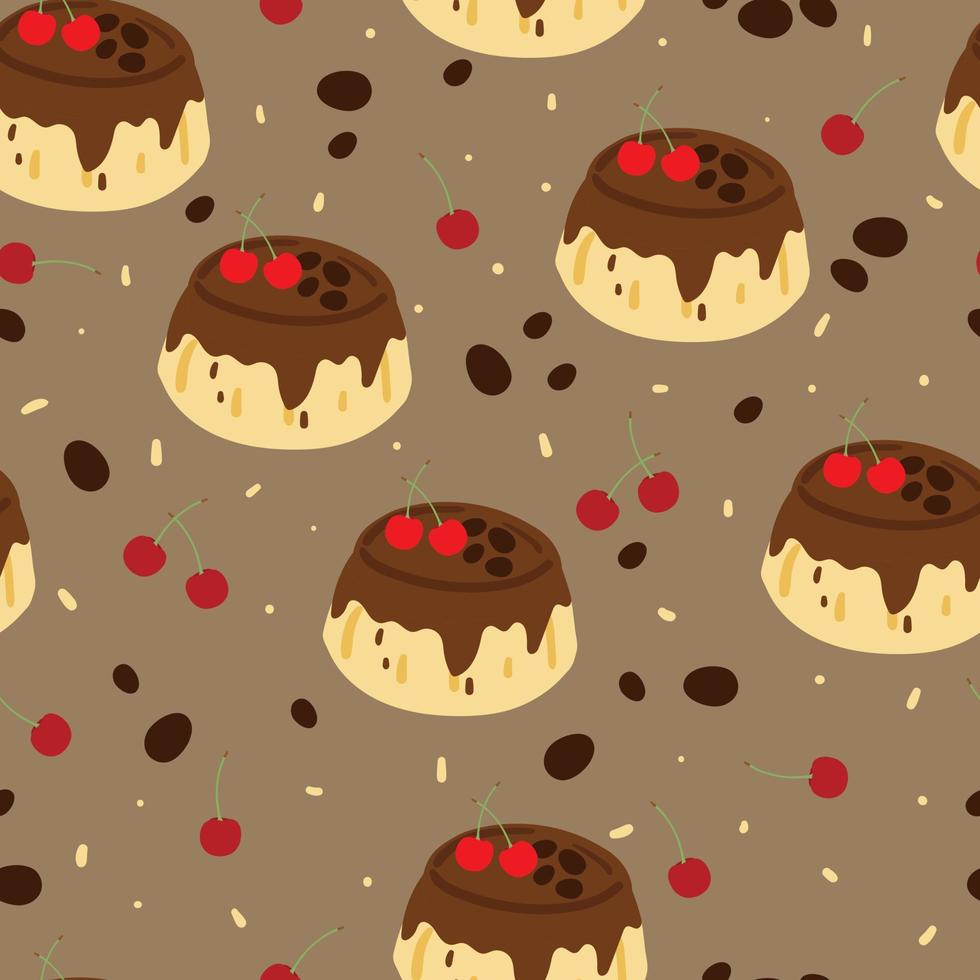 seamless pattern hand drawing cartoon dessert. food drawing for fabric print, textile, gift wrap paper vector