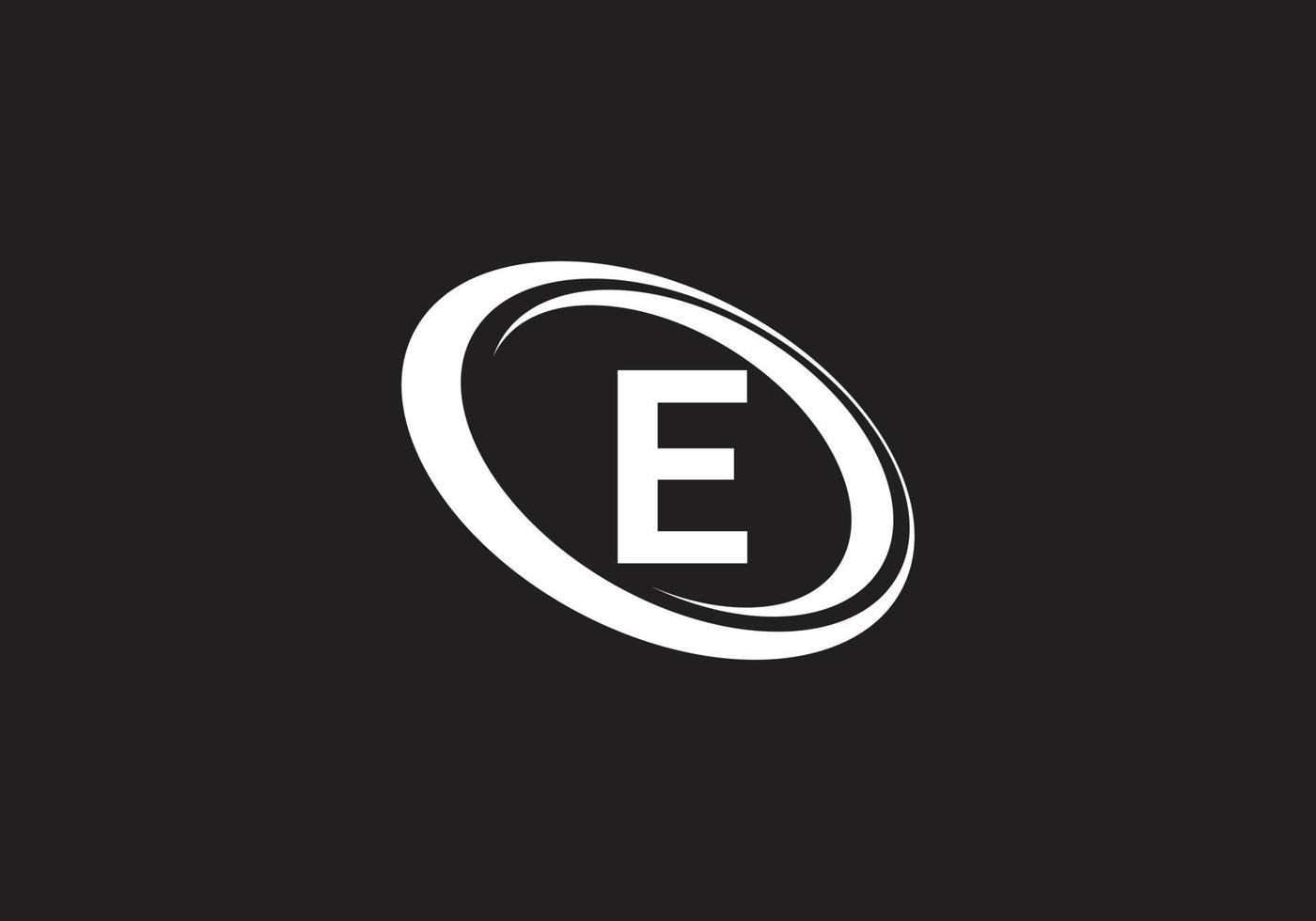 this is a letter E rounded logo design vector