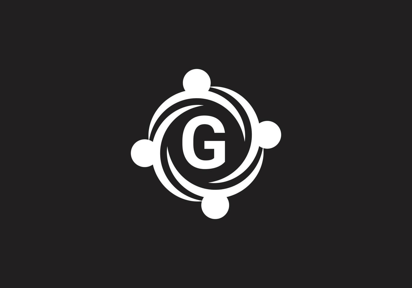 este es un diseño de icono de logotipo de letra g vector