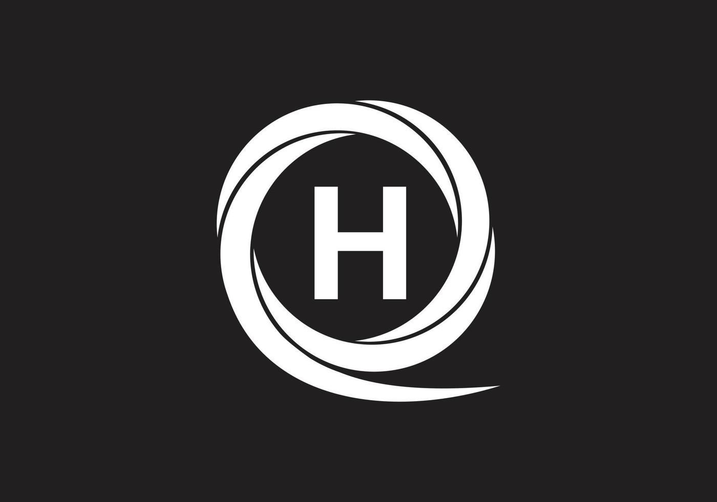 este es un logotipo de letra h creativa vector