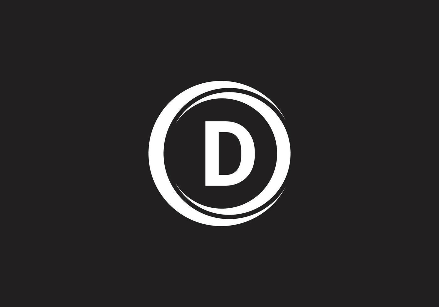 this is a letter D rounded logo design. vector