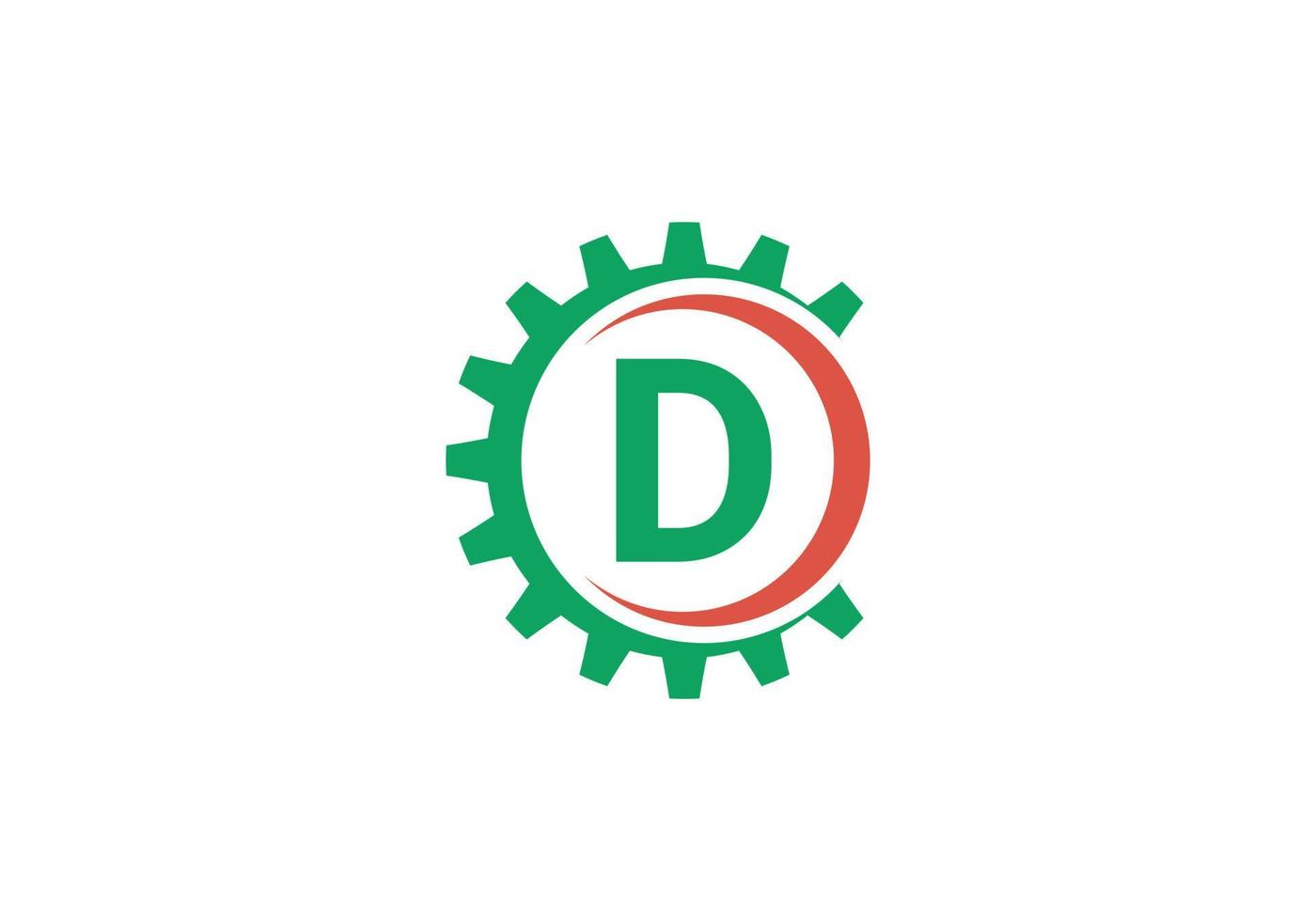 this is a letter D rounded logo design. vector
