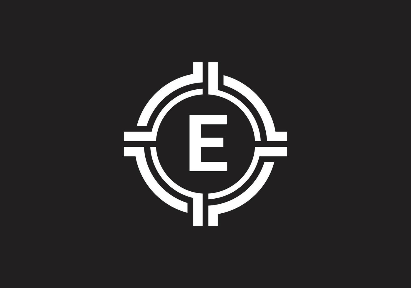 this is a letter E rounded logo design vector