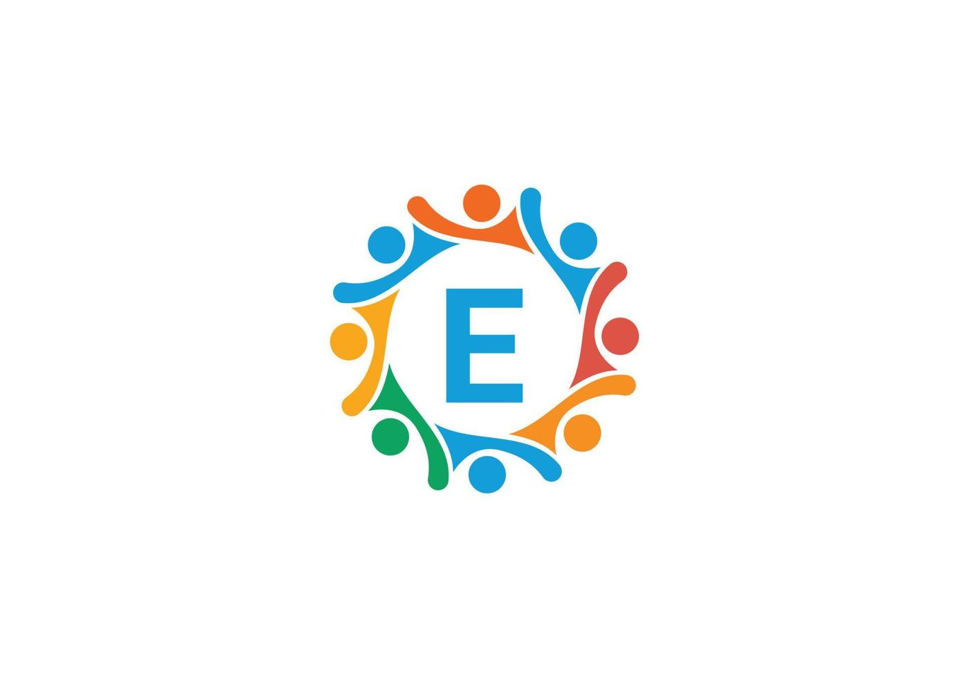 this is a letter E rounded logo design vector