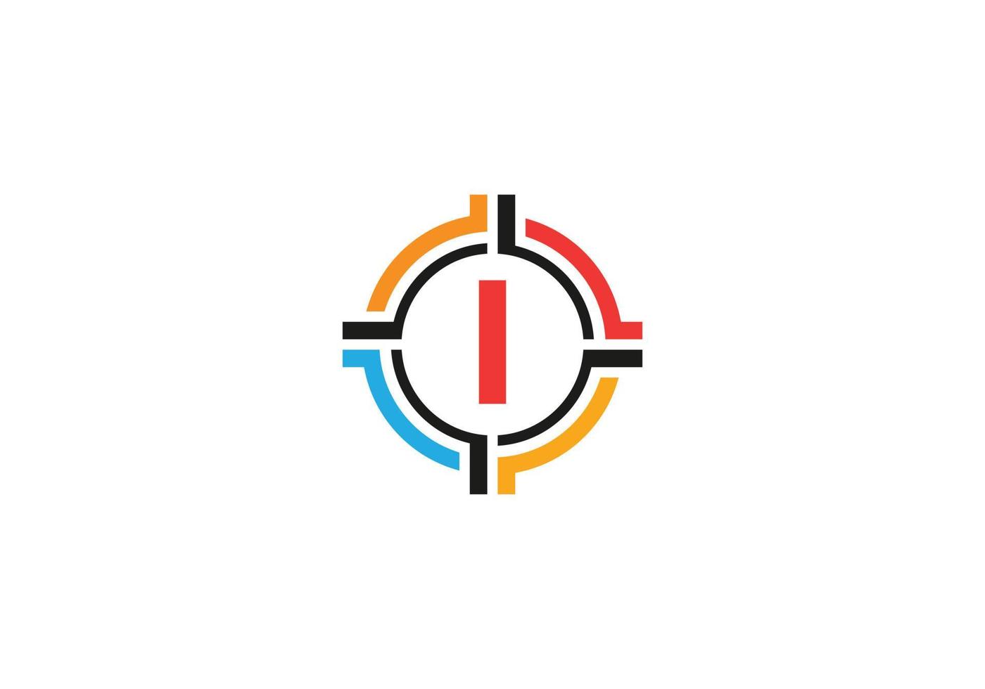 I logo letter design vector image