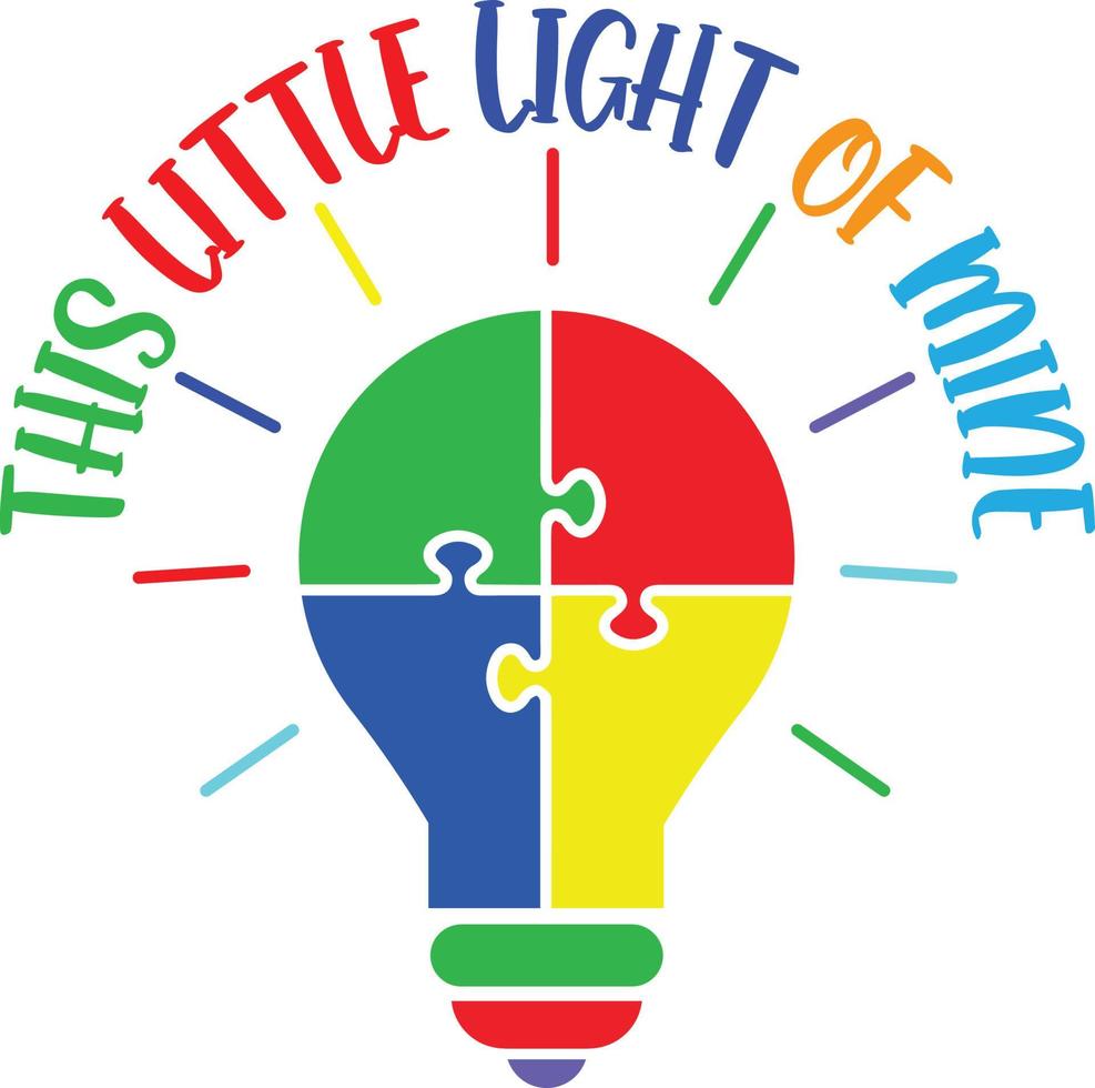 This Little Light Of Mine Autism vector