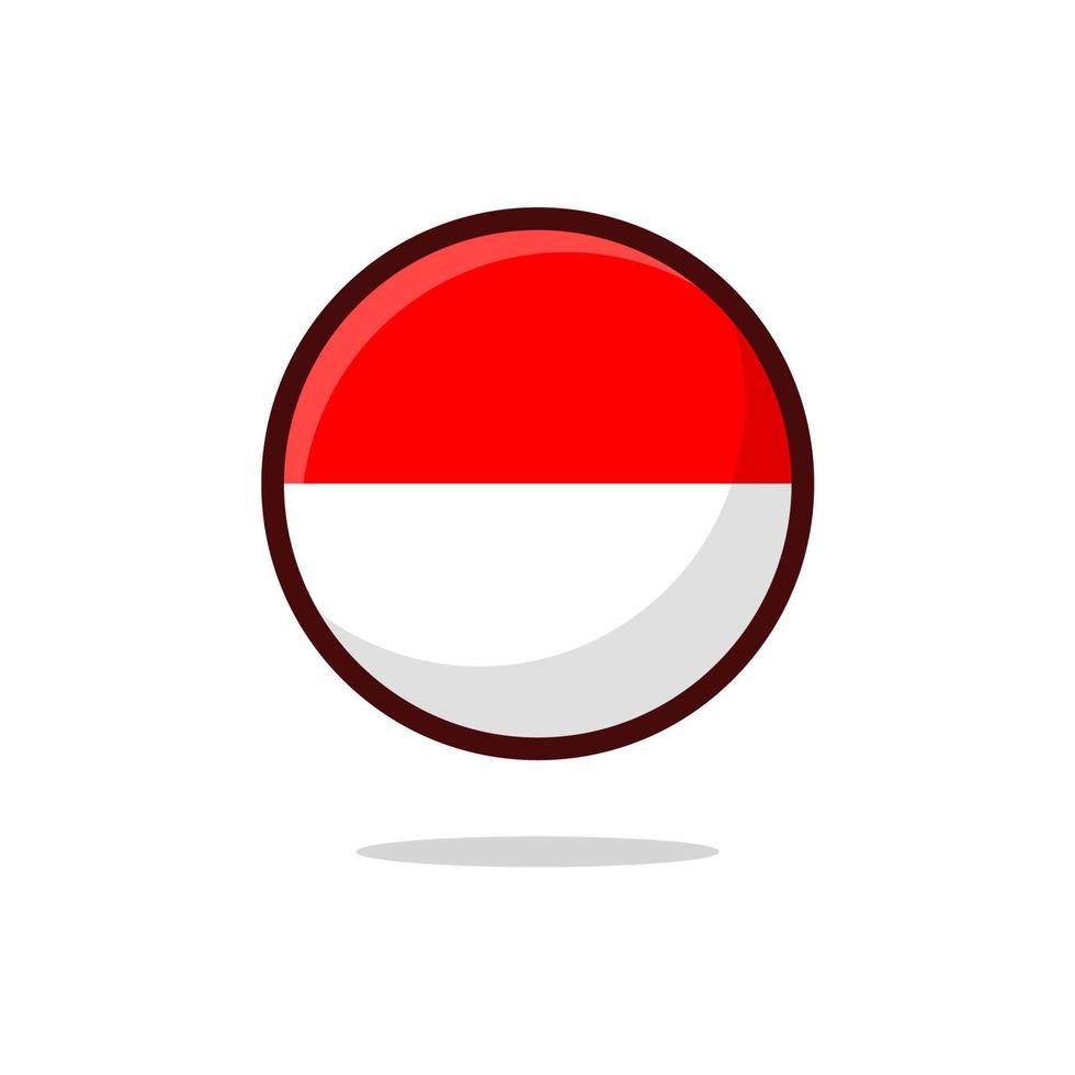 icono de la bandera de indonesia vector