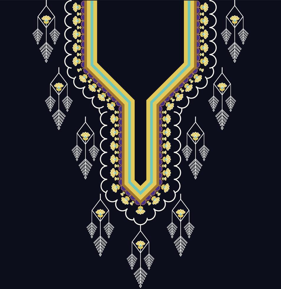 neckline Ethnic,Geometric,tribal,oriental,traditional,necklace design for fashion women vector