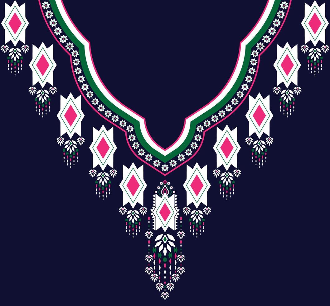 neckline Ethnic,Geometric,tribal,oriental,traditional,necklace design for fashion women vector
