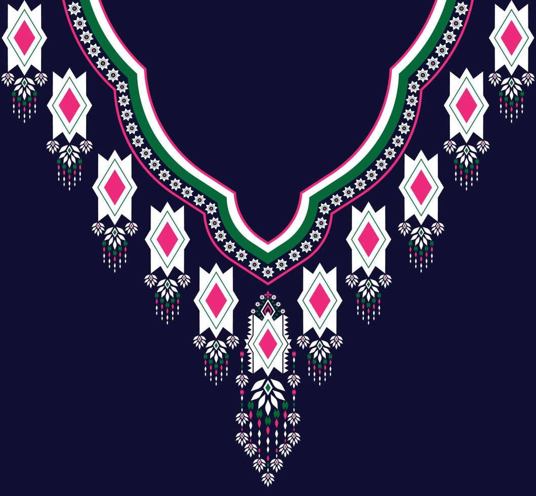 neckline Ethnic,Geometric,tribal,oriental,traditional,necklace design for fashion women vector