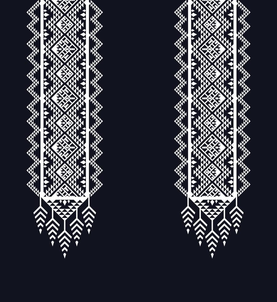 escote étnico, geométrico, tribal, oriental, tradicional, diseño de collar para mujeres de moda vector