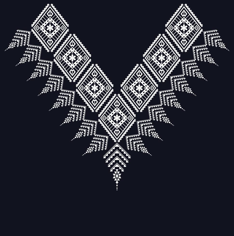 escote étnico, geométrico, tribal, oriental, tradicional, diseño de collar para mujeres de moda vector