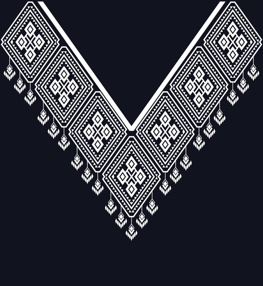 escote étnico, geométrico, tribal, oriental, tradicional, diseño de collar para mujeres de moda vector