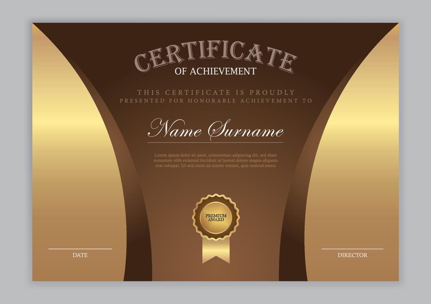 Certificate template modern style vector