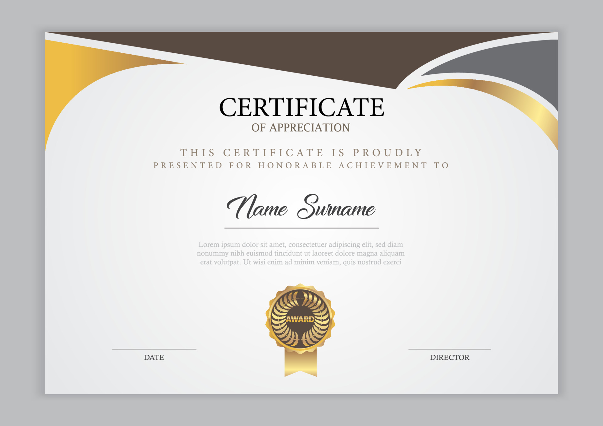 Certificate Template With Ornament 6507806 Vector Art at Vecteezy