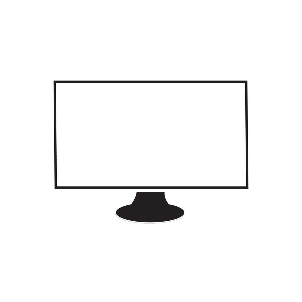 icono de monitor. icono de pantalla icono de monitor en blanco y negro.  monitor aislado sobre fondo blanco 6507888 Vector en Vecteezy