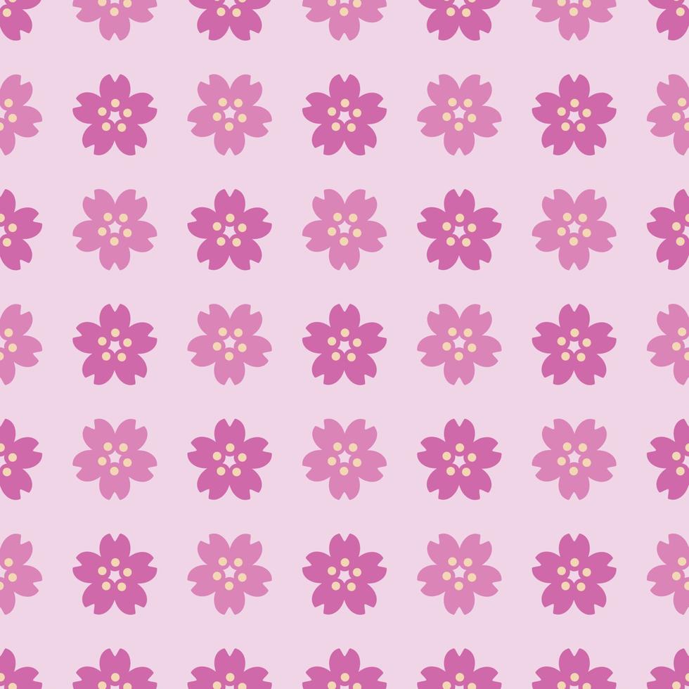 Pink sakura pattern background vector