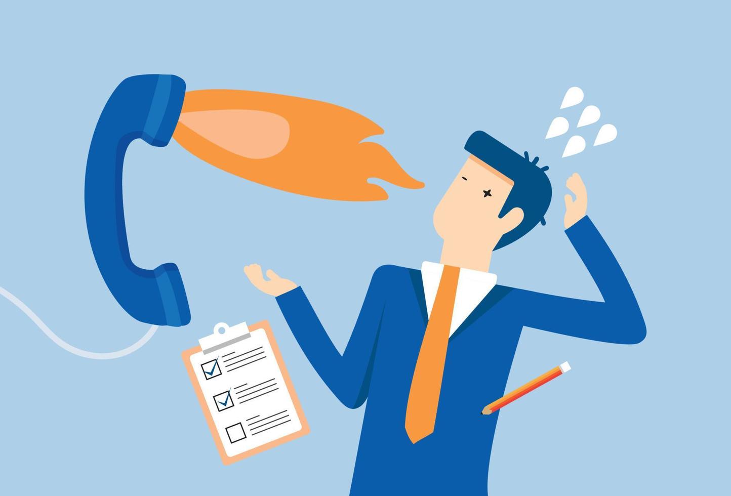 Angry boss call after employees who are late for work vector