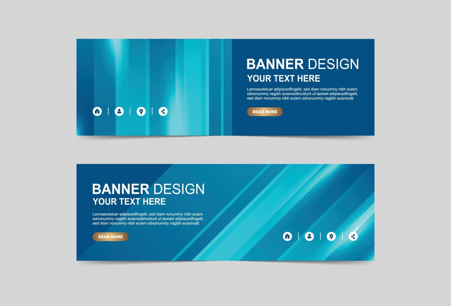 Abstract blue shining banner and brouchure design vector