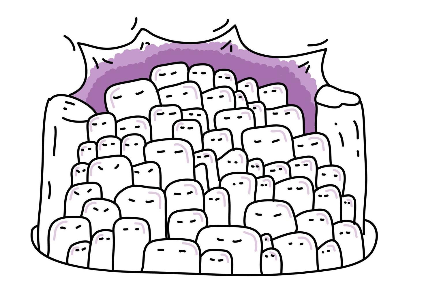 Cute doodle art designs vector