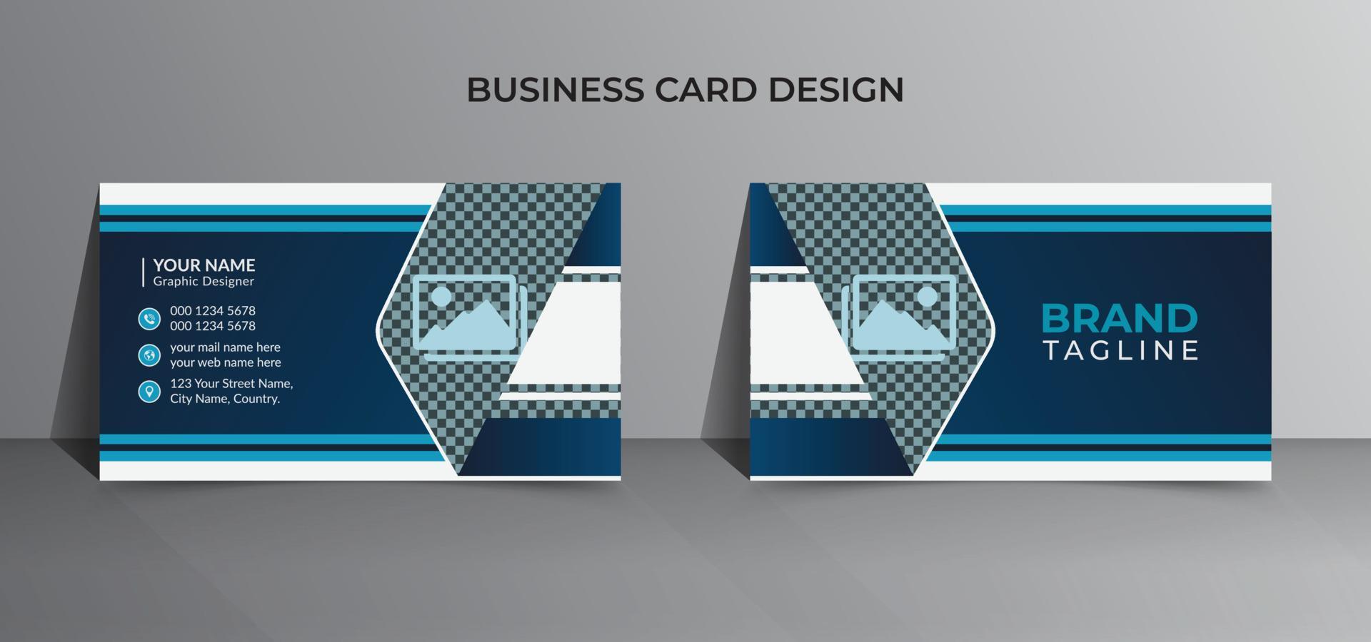 Business card template design in vector