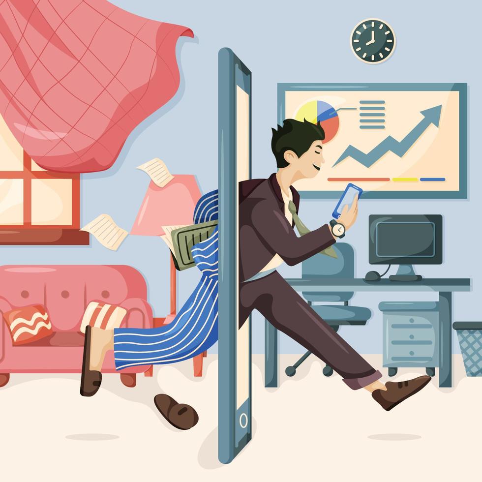 Businessman Back To Work vector
