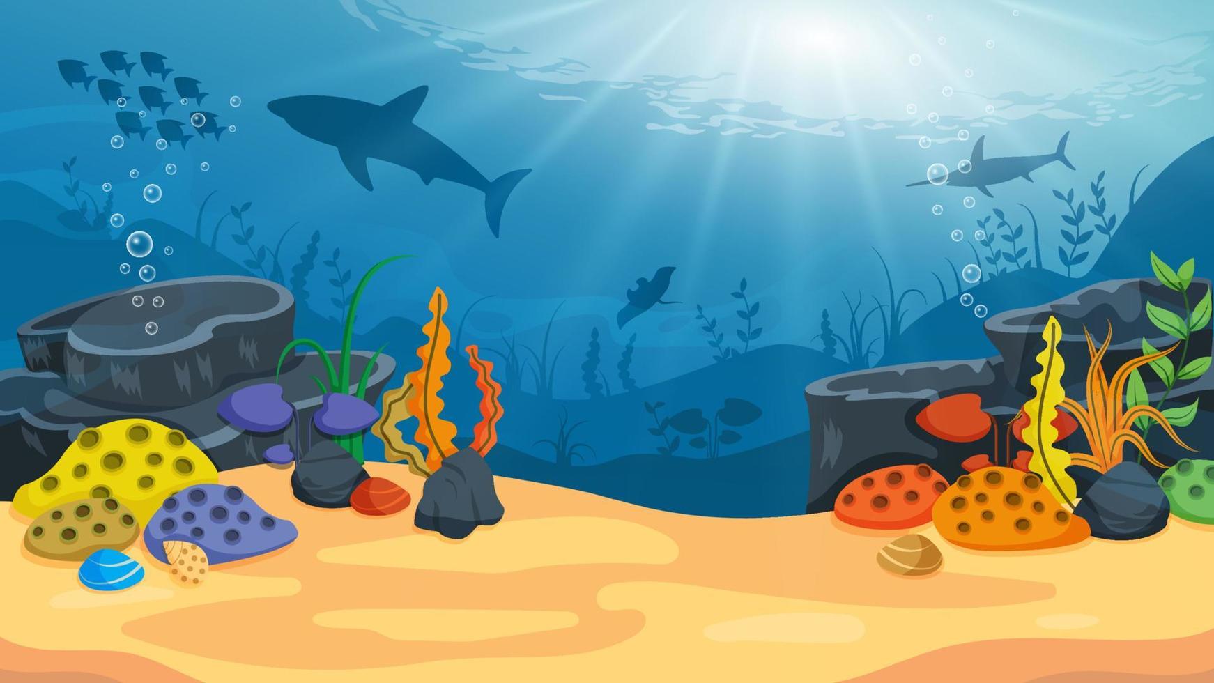 Underwater Ocean Background vector