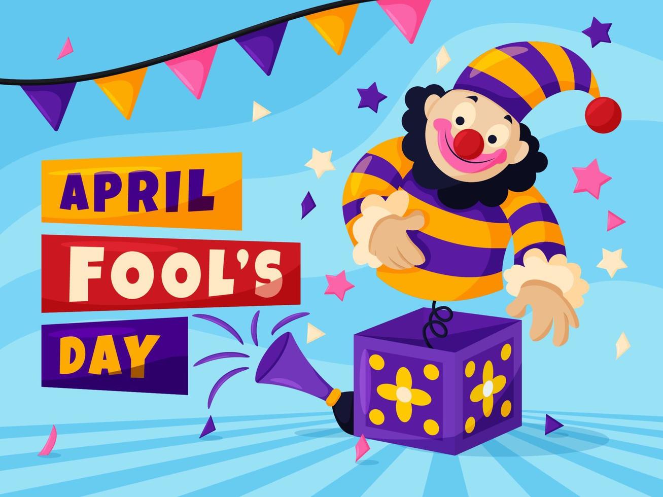 April Fool's Day Background vector