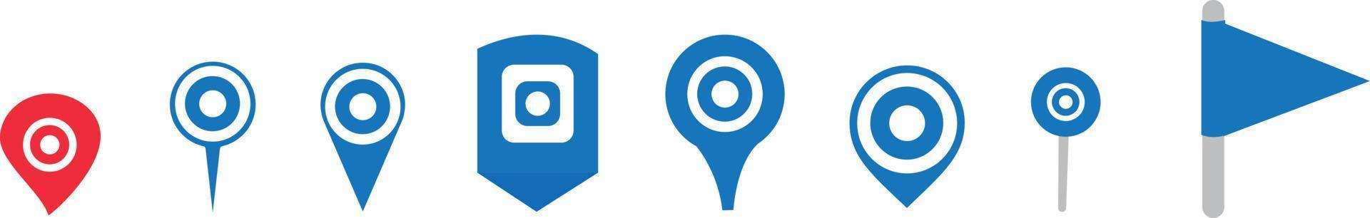 Map Pins Vector Icon Set