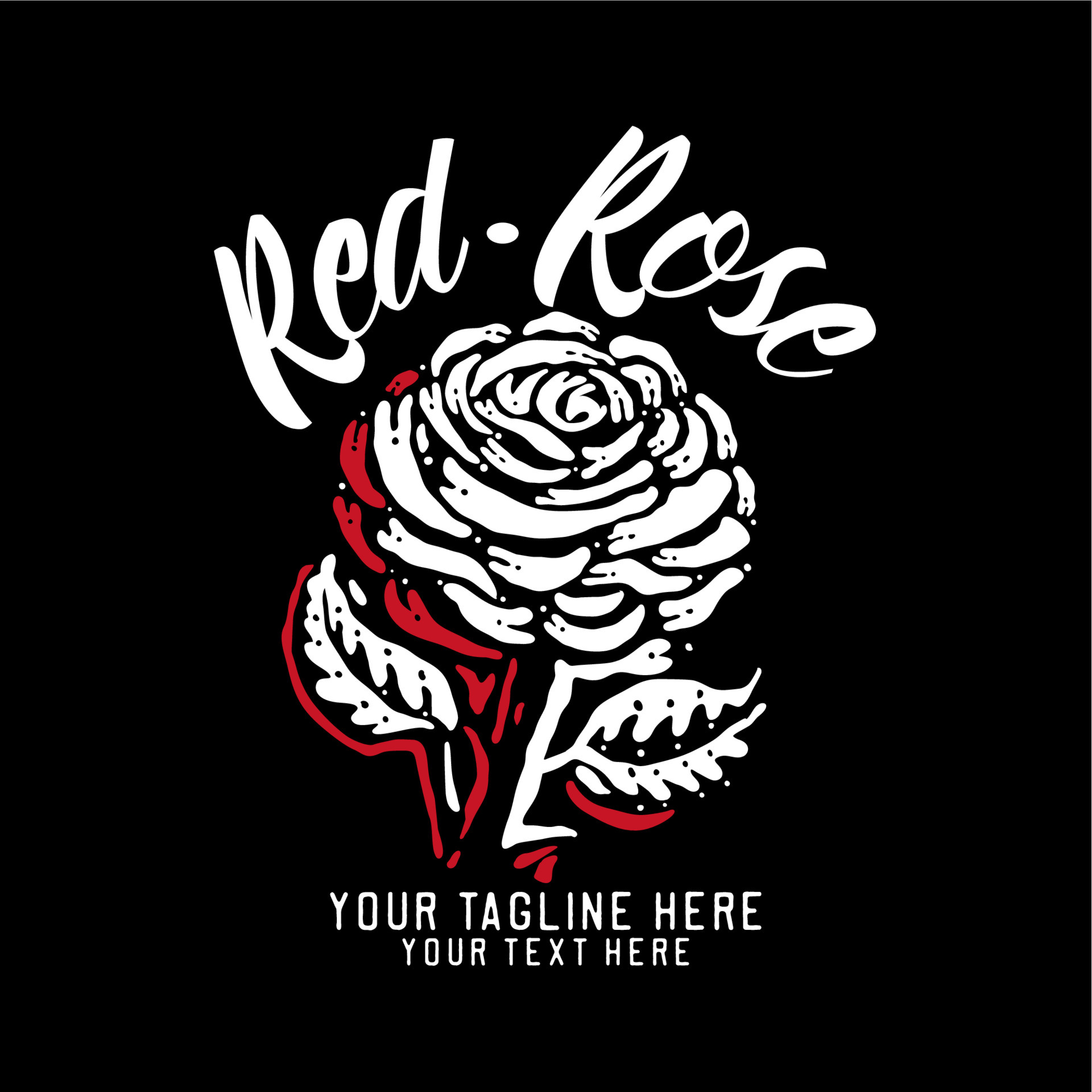 Black And Red Rose Background Design