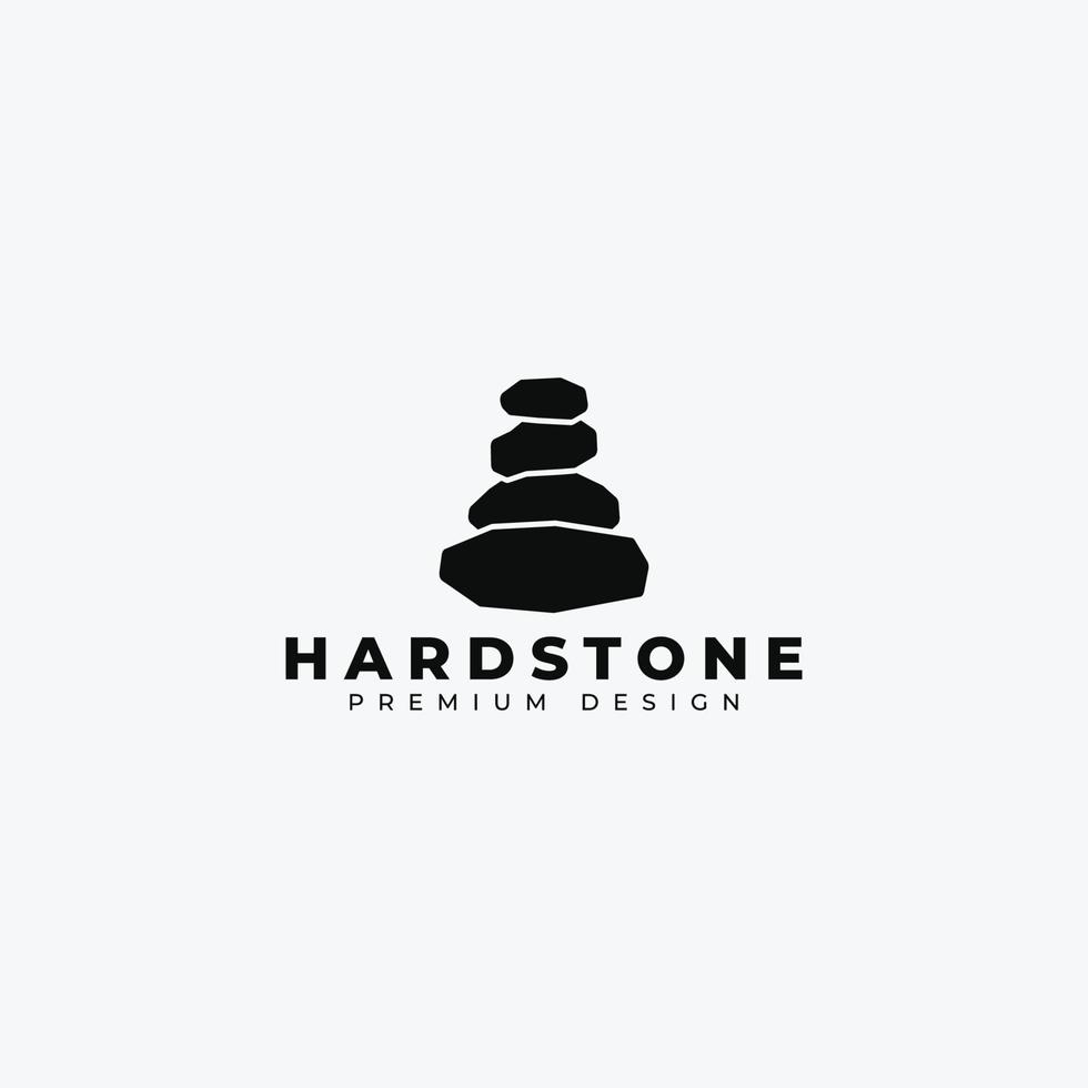 inspiración vectorial del logotipo de equilibrio de piedra de pila, diseño de ilustración de stock vectorial de piedra de pila vector