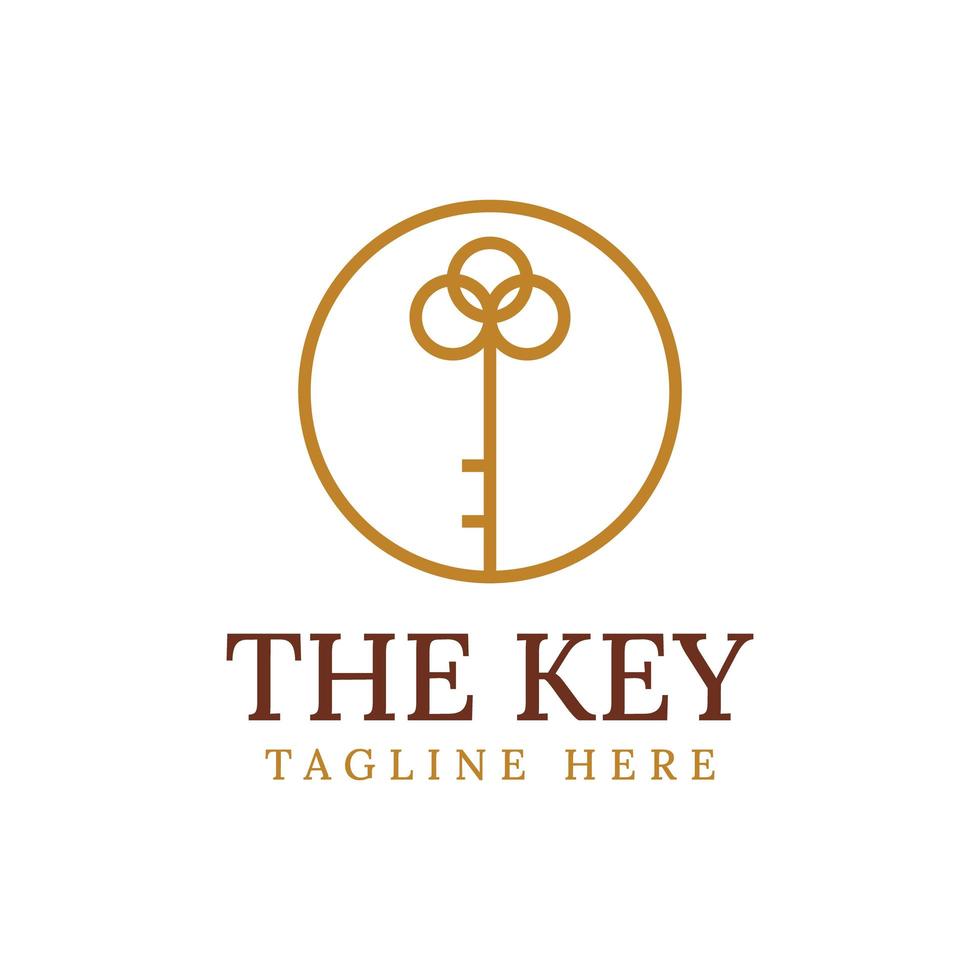 luxury key logo design vector