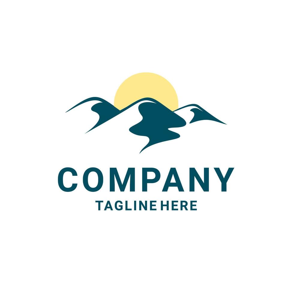 mountain logo vector, adventure logo on white background vector