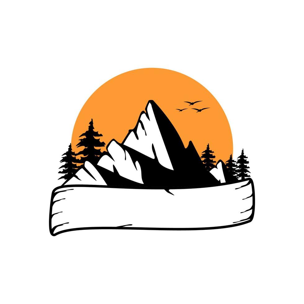logotipos de montaña y aventura vector