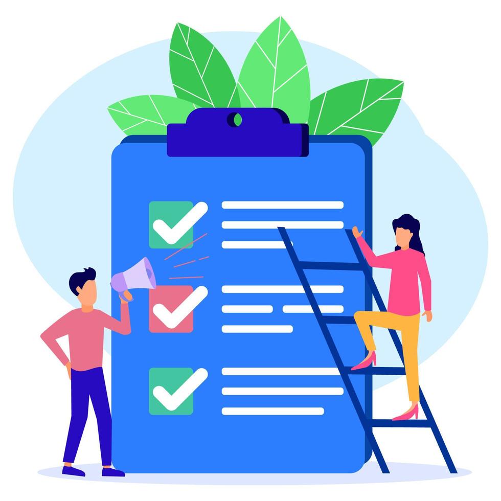 Illustration vector graphic cartoon character of checklist