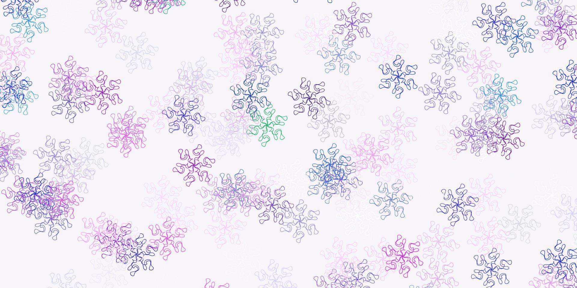 Light multicolor vector natural backdrop with flowers.