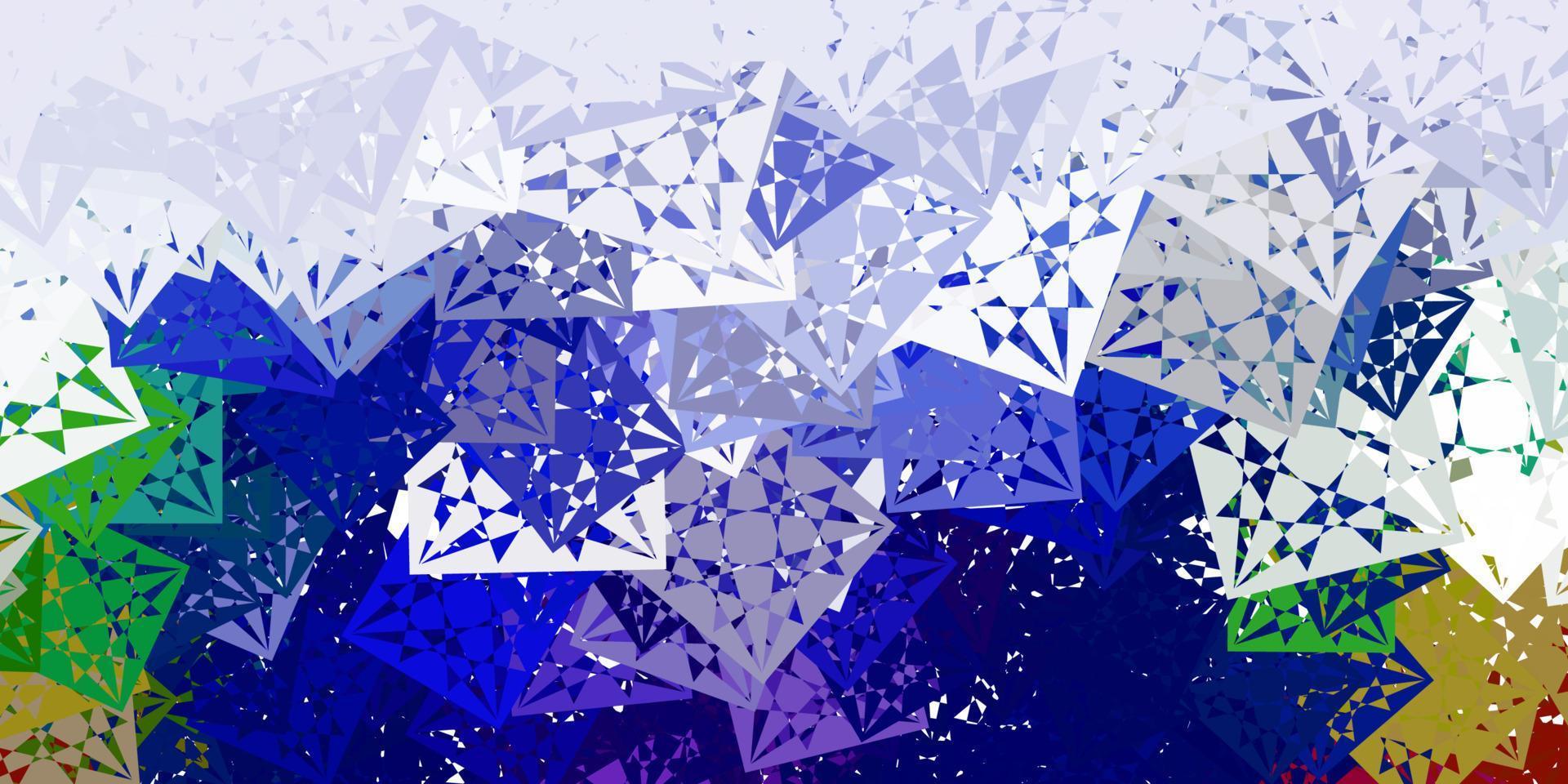 Light Multicolor vector background with triangles.
