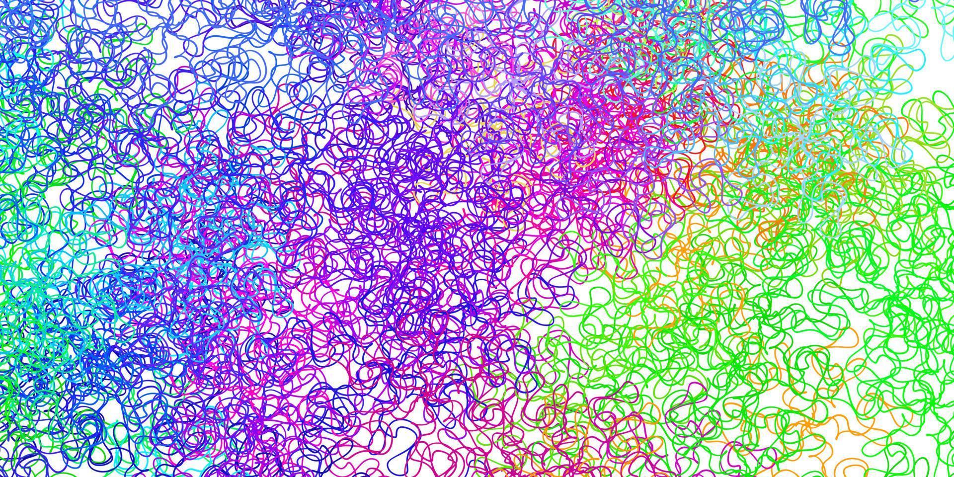 Dark multicolor vector template with curved lines.