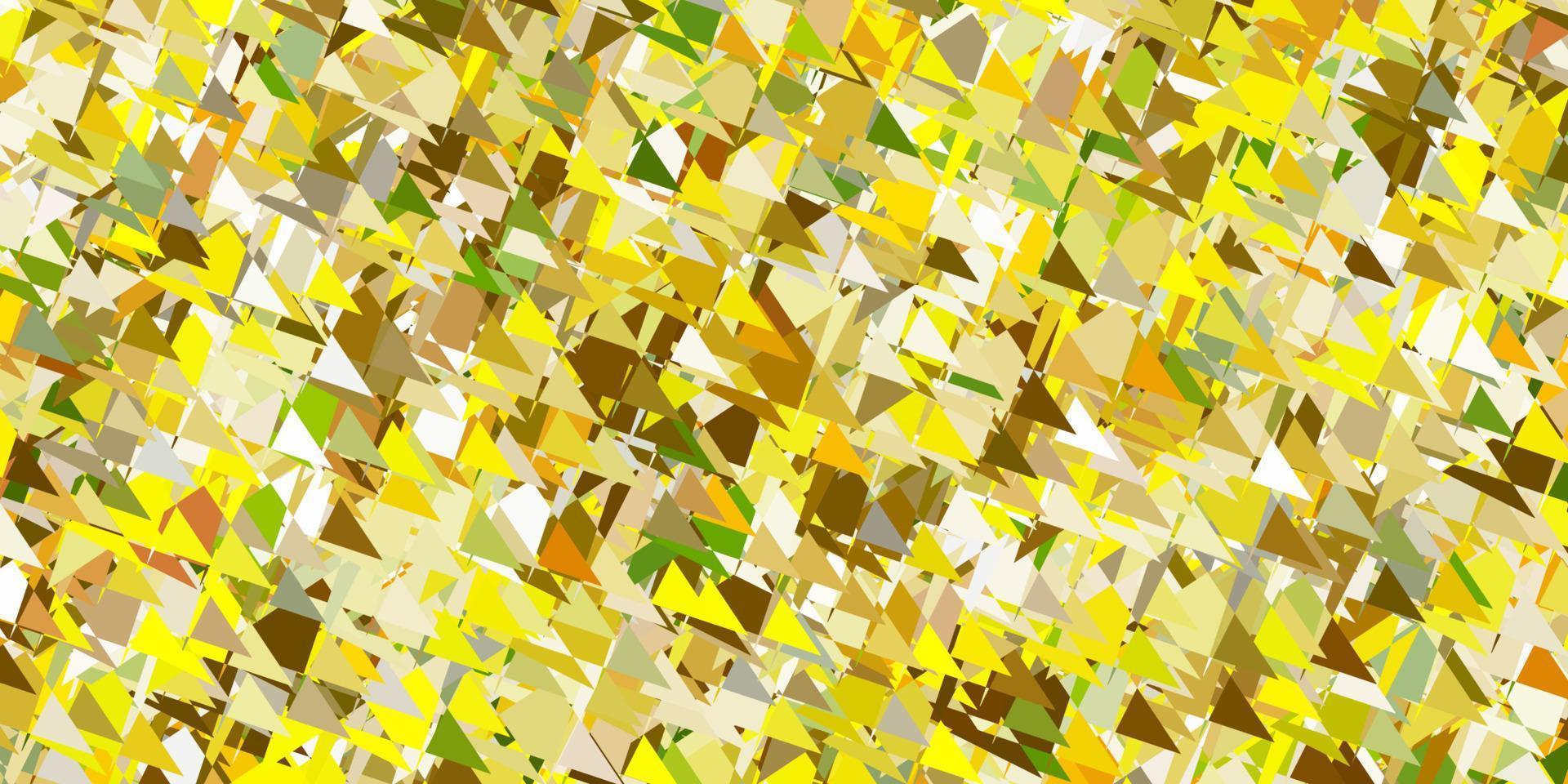 Light green, yellow vector background with polygonal forms.