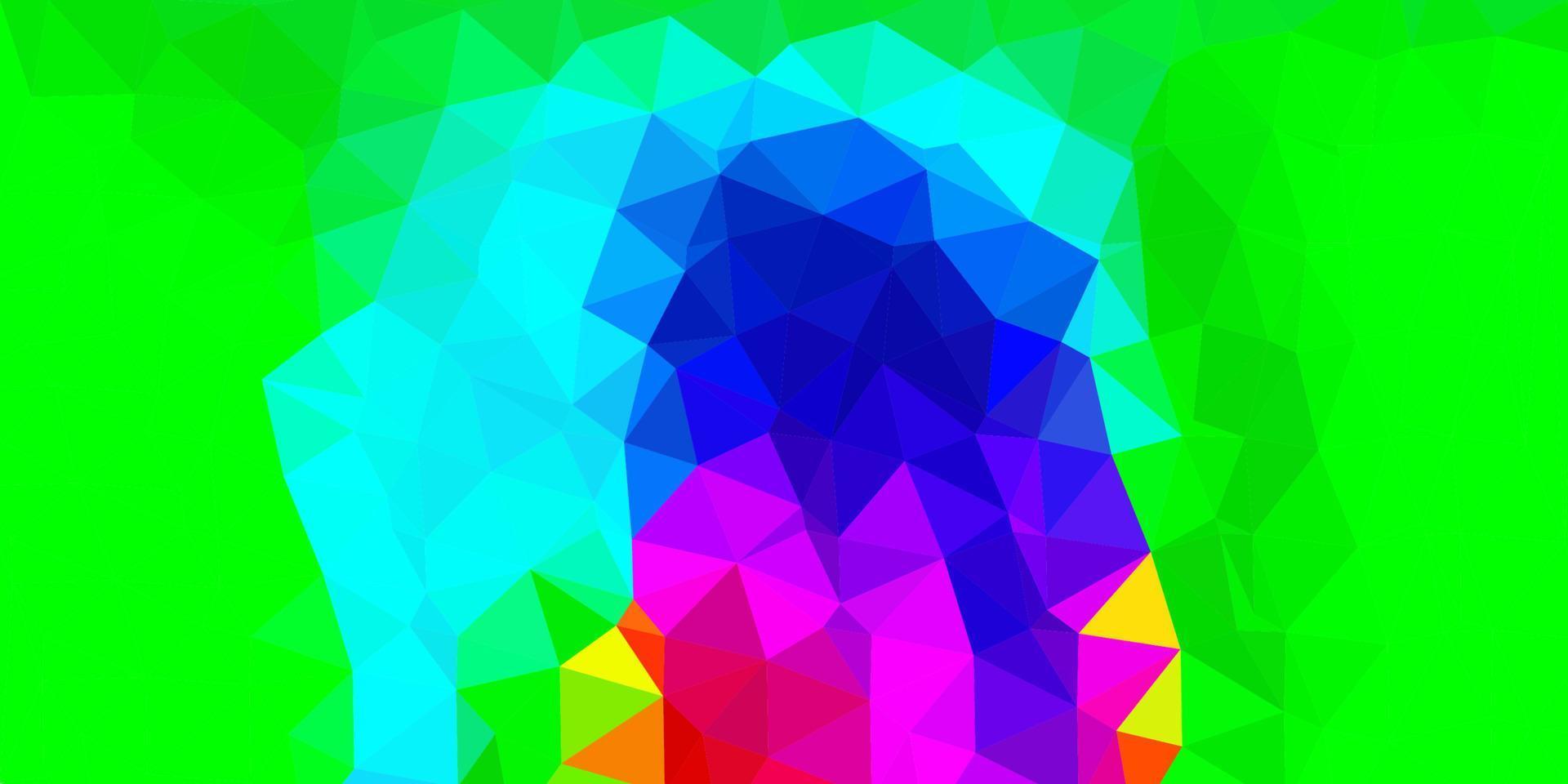 Plantilla de triángulo de poli vector multicolor oscuro.