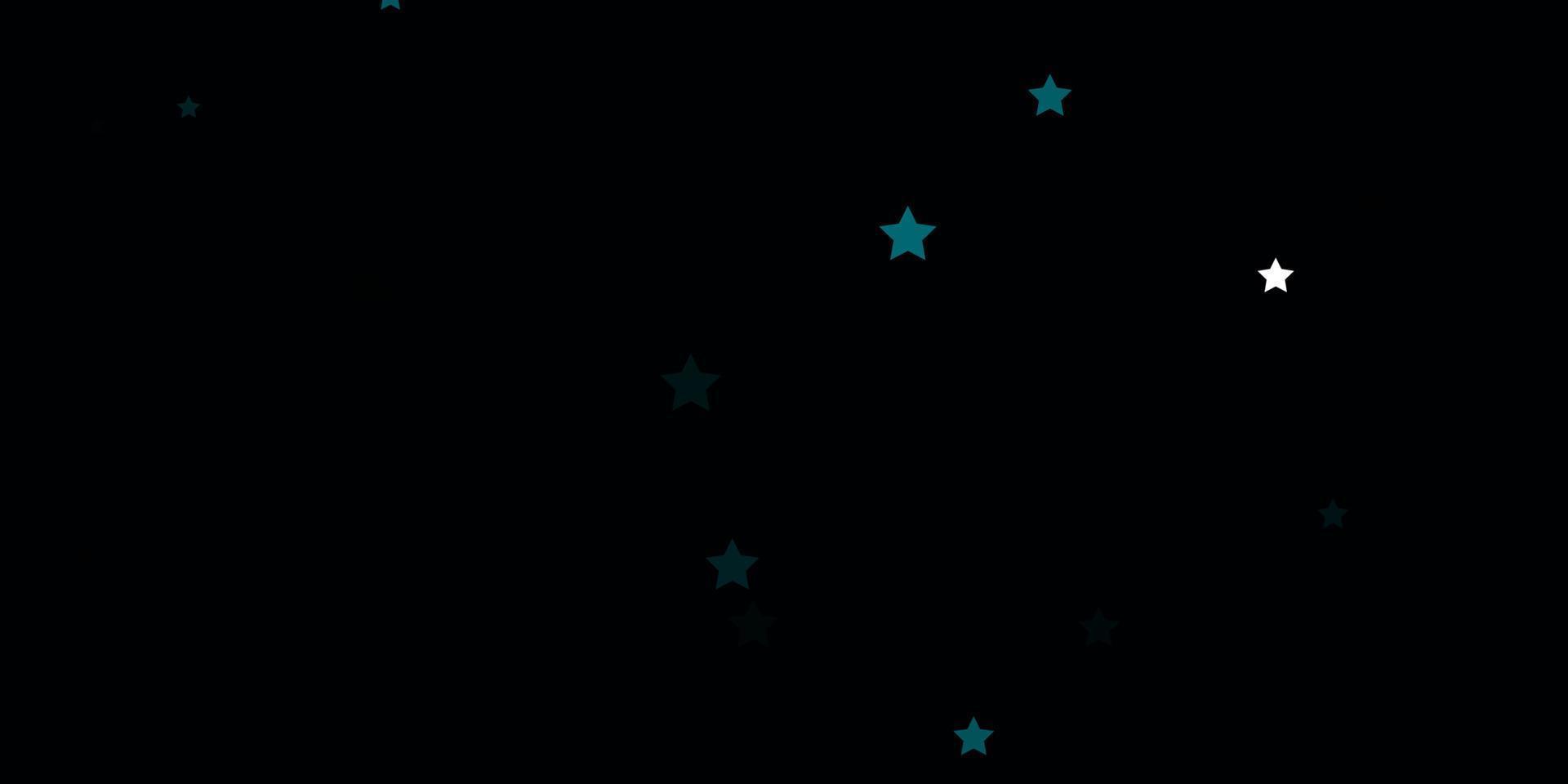 Dark BLUE vector template with neon stars.