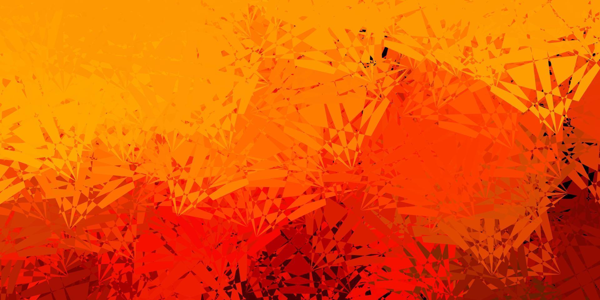 Dark Orange vector background with polygonal forms.