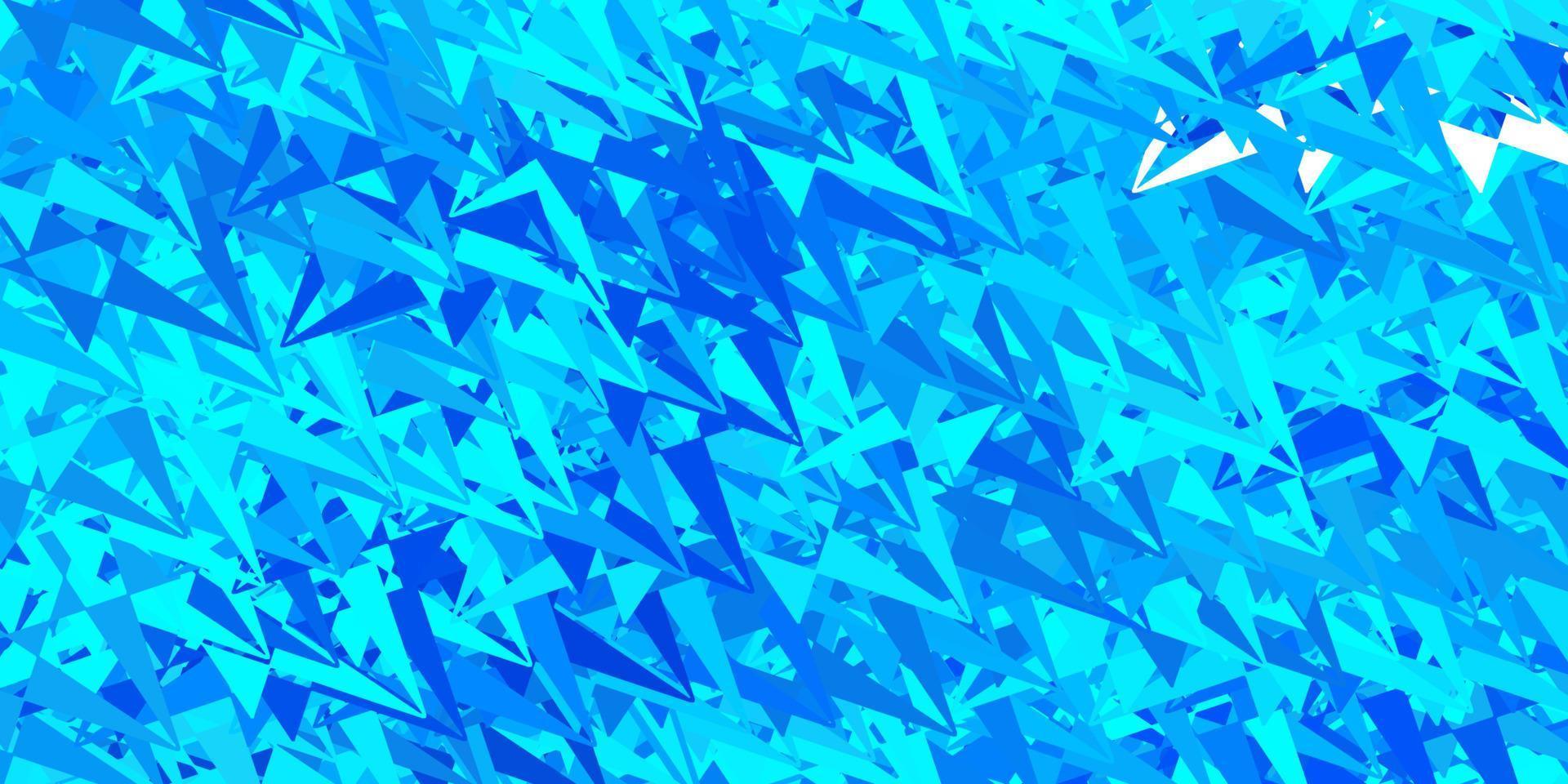 Dark blue vector texture with random triangles.