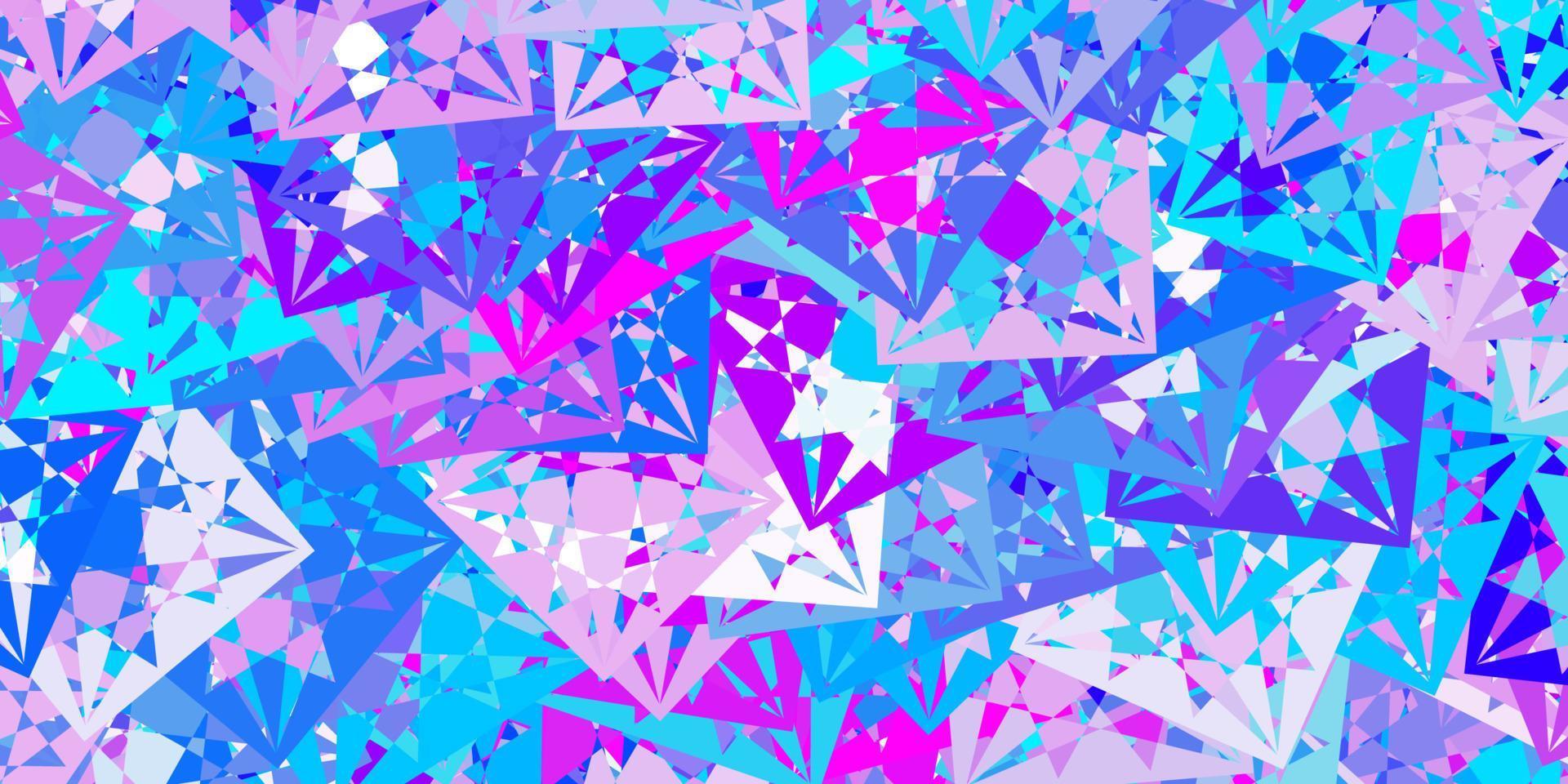 Light Pink, Blue vector backdrop with triangles, lines.