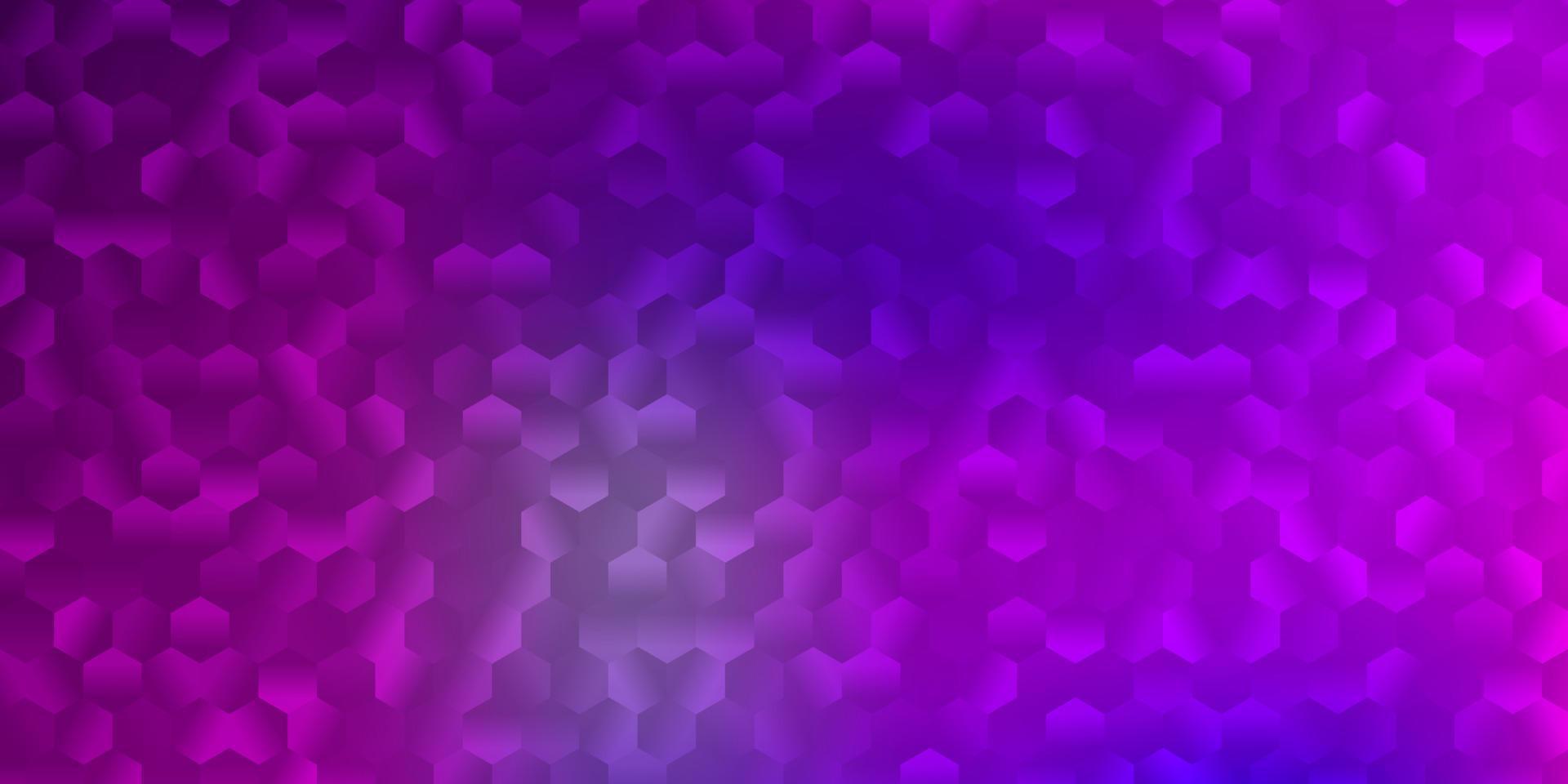 Fondo de vector de color rosa claro, azul con formas hexagonales.